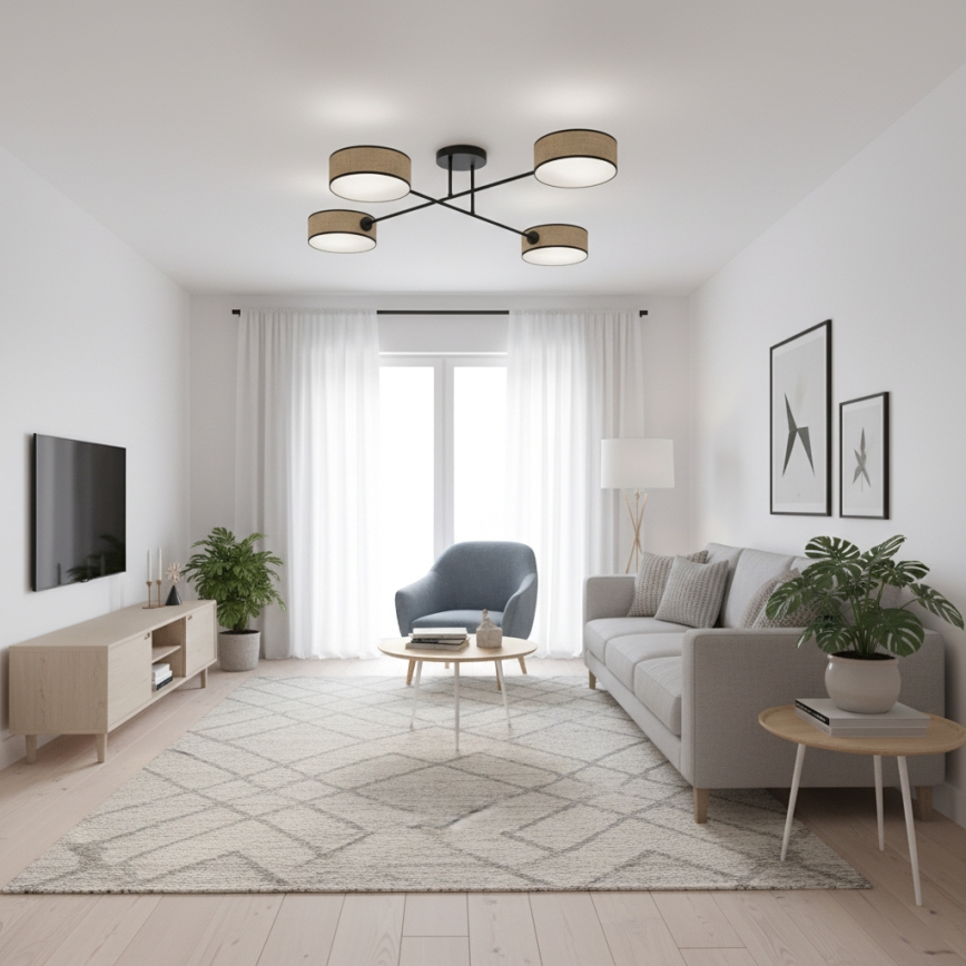 Flush-mount ceiling light MAGA 4xE14/10W/230V beige