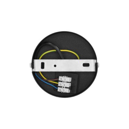 Flush-mount ceiling light SARTA 1xE27/60W/230V black/jute