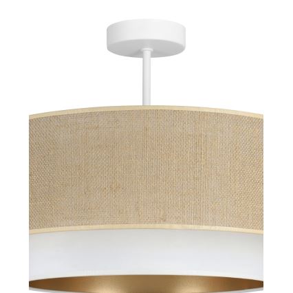 Flush-mount ceiling light SARTA 1xE27/60W/230V dia. 45 cm white/jute