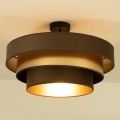 Flush-mount ceiling light WENTA 1xE27/60W/230V Ø 50 cm brown/gold