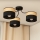 Flush-mount chandelier ALBA 3xE27/15W/230V Ø 66 cm black/brown