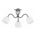 Flush-mount chandelier ARIEL 3xE27/15W/230V polished chrome/black