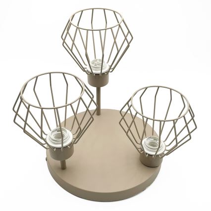 Flush-mount chandelier AUDREY 3xE27/60W/230V beige