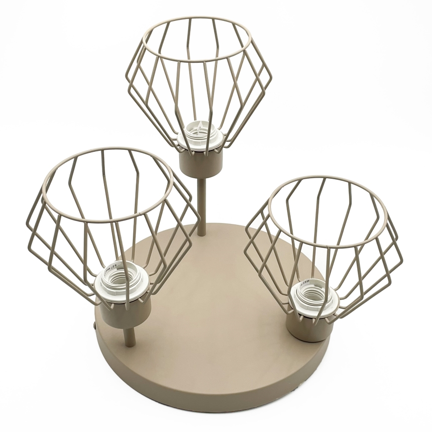 Flush-mount chandelier AUDREY 3xE27/60W/230V beige