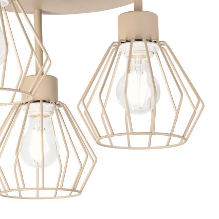 Flush-mount chandelier AUDREY 3xE27/60W/230V beige