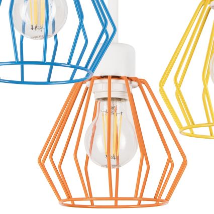 Flush-mount chandelier AUDREY 3xE27/60W/230V multicolored