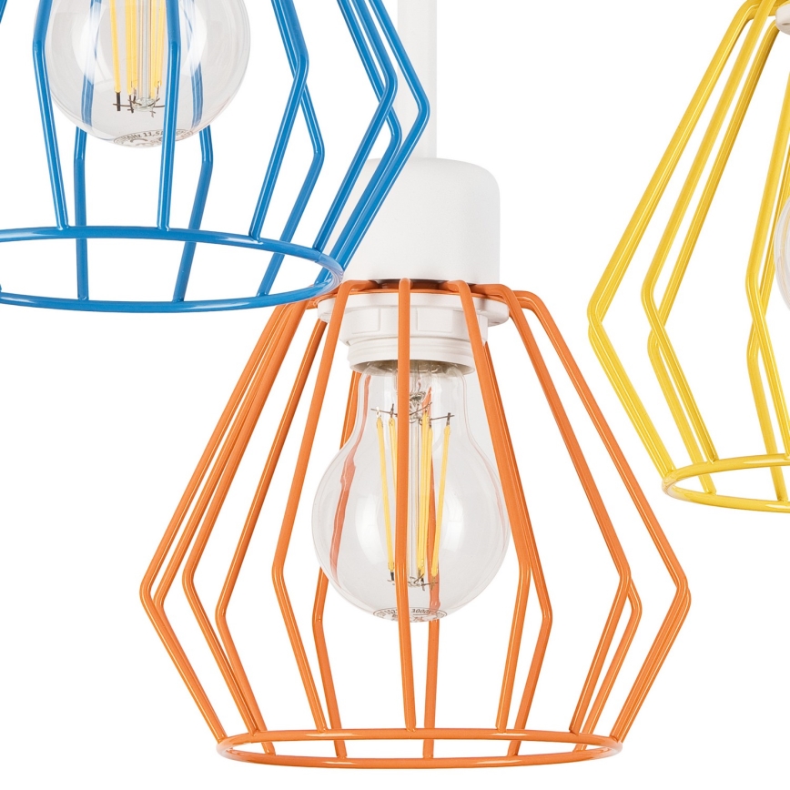 Flush-mount chandelier AUDREY 3xE27/60W/230V multicolored