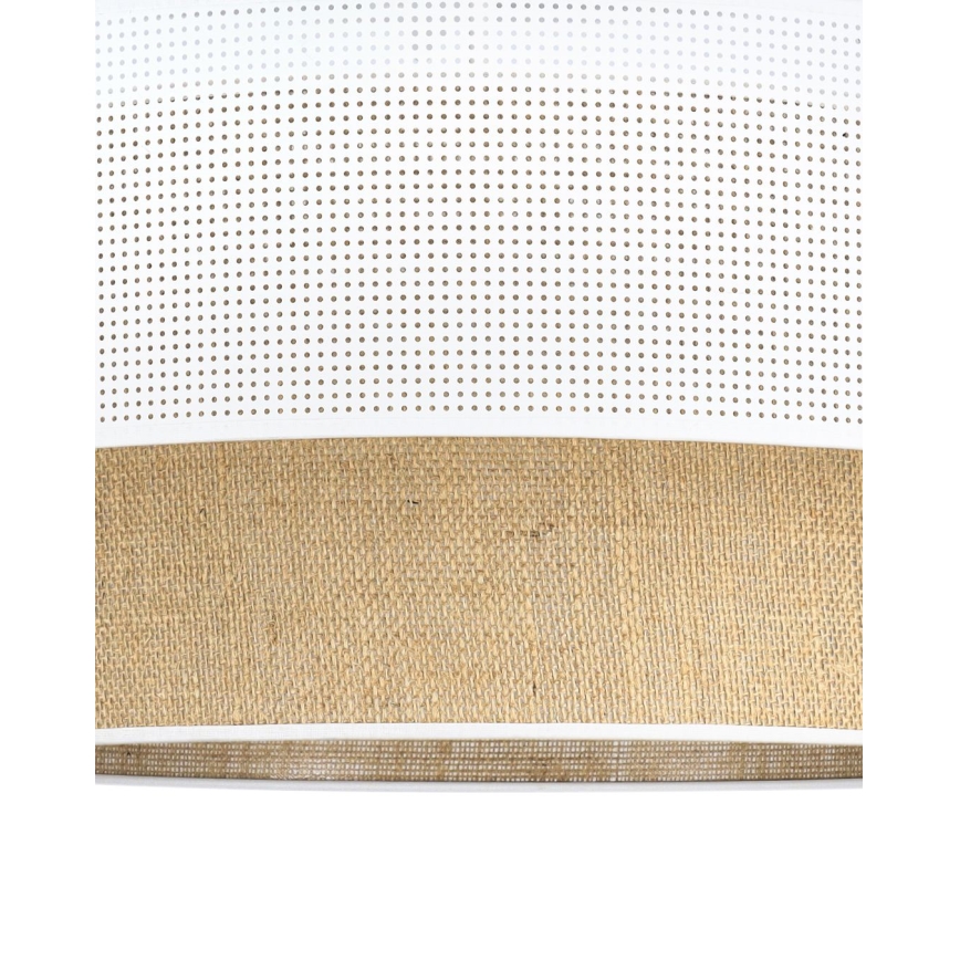 Flush-mount chandelier BORHO 1xE27/60W/230V white/jute