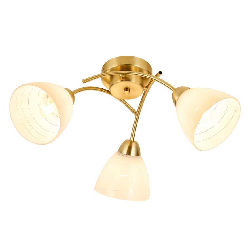 Flush-mount chandelier CLARA 3xE27/15W/230V, gold finish