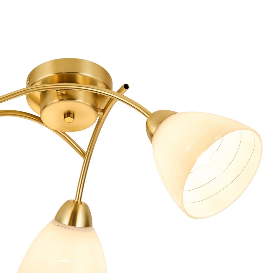 Flush-mount chandelier CLARA 3xE27/15W/230V, gold finish