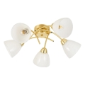 Flush-mount chandelier CLARA 5xE27/15W/230V, Gold