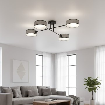 Flush mount chandelier MAGA 4xE14/10W/230V gray