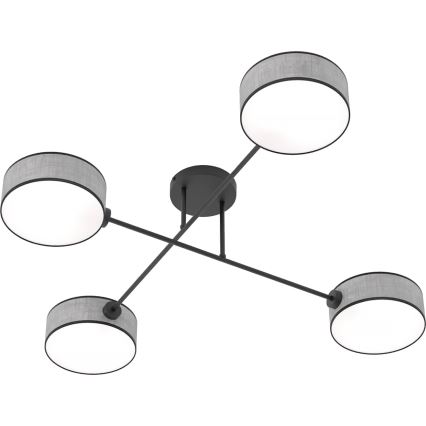 Flush mount chandelier MAGA 4xE14/10W/230V gray