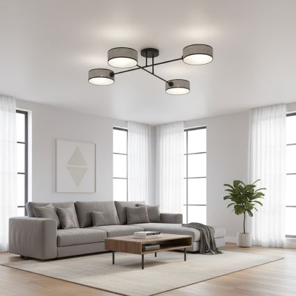 Flush mount chandelier MAGA 4xE14/10W/230V gray