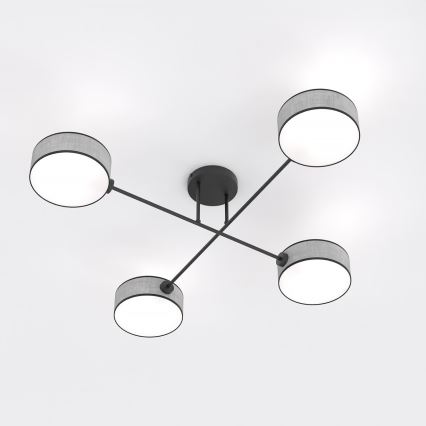 Flush mount chandelier MAGA 4xE14/10W/230V gray