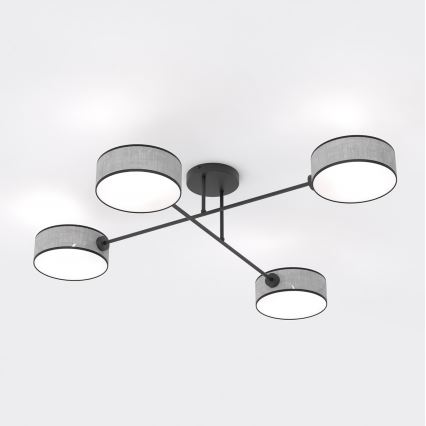 Flush mount chandelier MAGA 4xE14/10W/230V gray