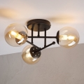 Flush-mount chandelier MALENA 3xE14/5W/230V brown/smoky beige