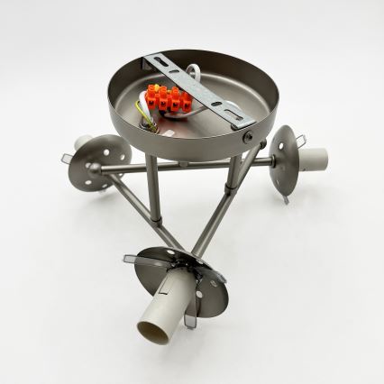 Flush-mount chandelier MALENA 3xE14/5W/230V matte chrome/clear