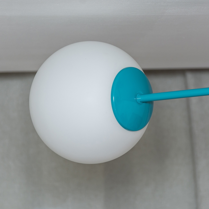 Flush-Mount Chandelier MOON 2xE27/15W/230V Turquoise