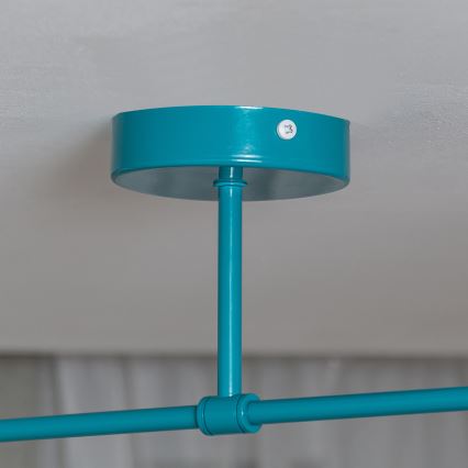 Flush-Mount Chandelier MOON 2xE27/15W/230V Turquoise