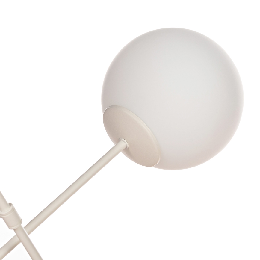 Flush-mount chandelier MOON 6xE27/15W/230V cream