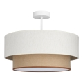 Flush-mount chandelier NATIA 1x E27/60W/230V White/Brown