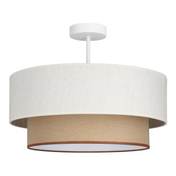 Flush-mount chandelier NATIA 1x E27/60W/230V White/Brown