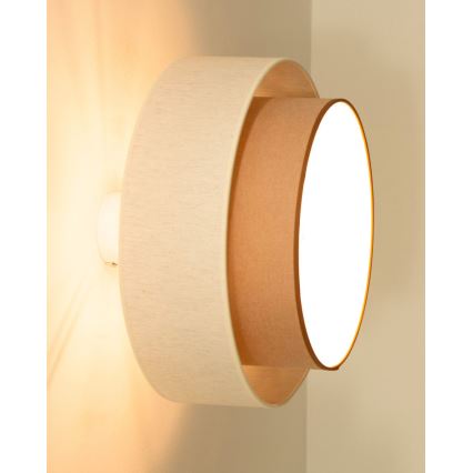 Flush-mount chandelier NATIA 1x E27/60W/230V White/Brown