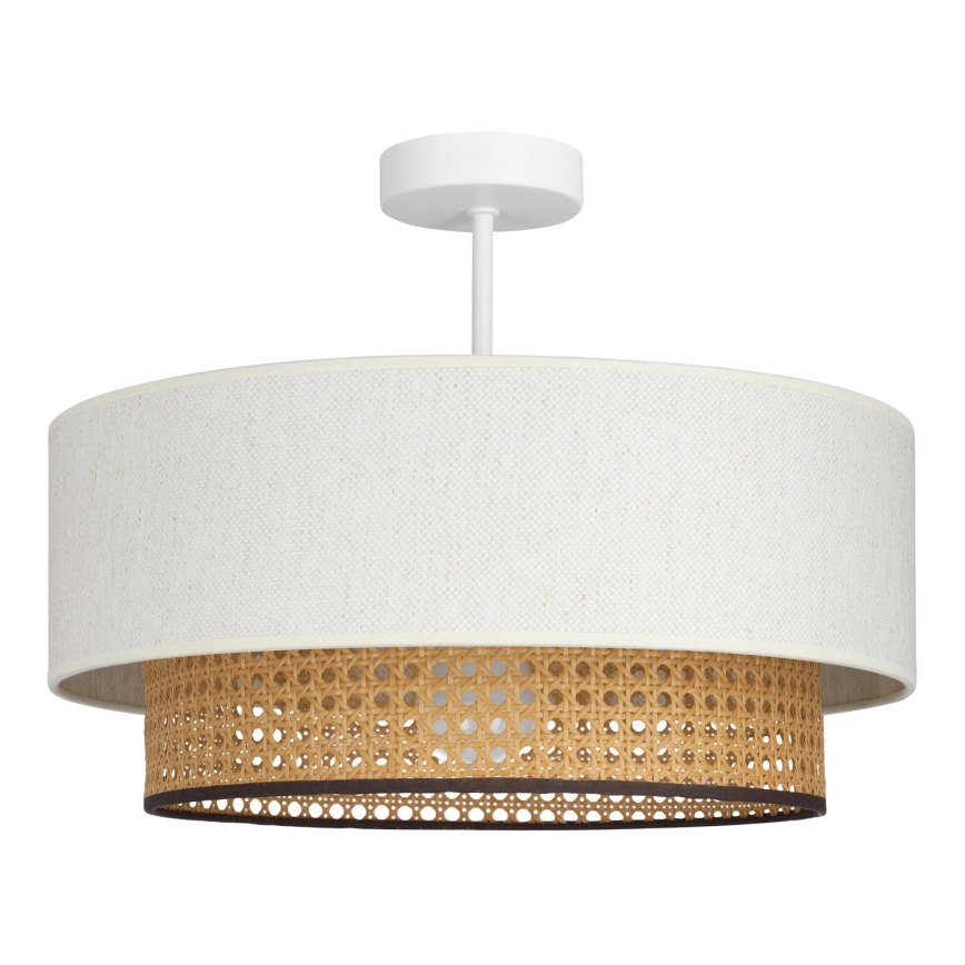 Flush-mount chandelier NATIA 1xE27/60W/230V white/brown