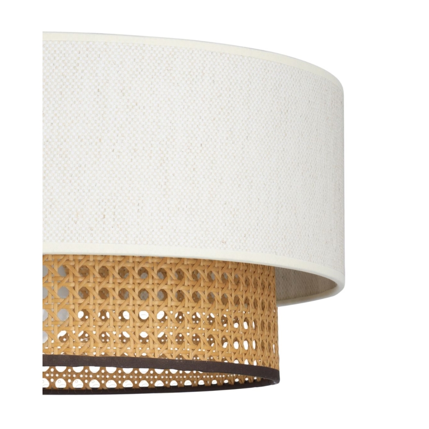 Flush-mount chandelier NATIA 1xE27/60W/230V white/brown