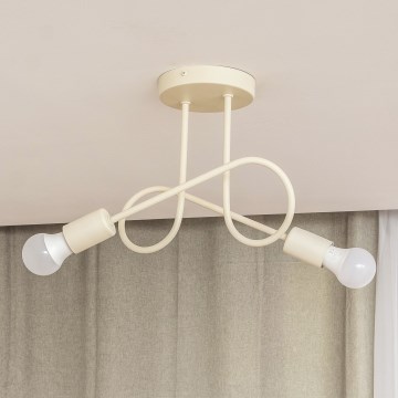 Flush-mount chandelier OXFORD 2xE27/15W/230V cream