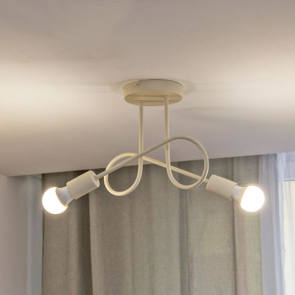Flush-mount chandelier OXFORD 2xE27/15W/230V cream