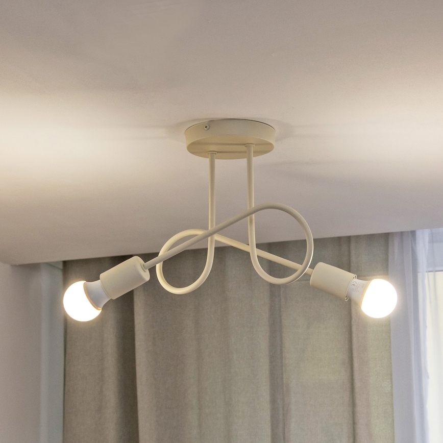 Flush-mount chandelier OXFORD 2xE27/15W/230V cream