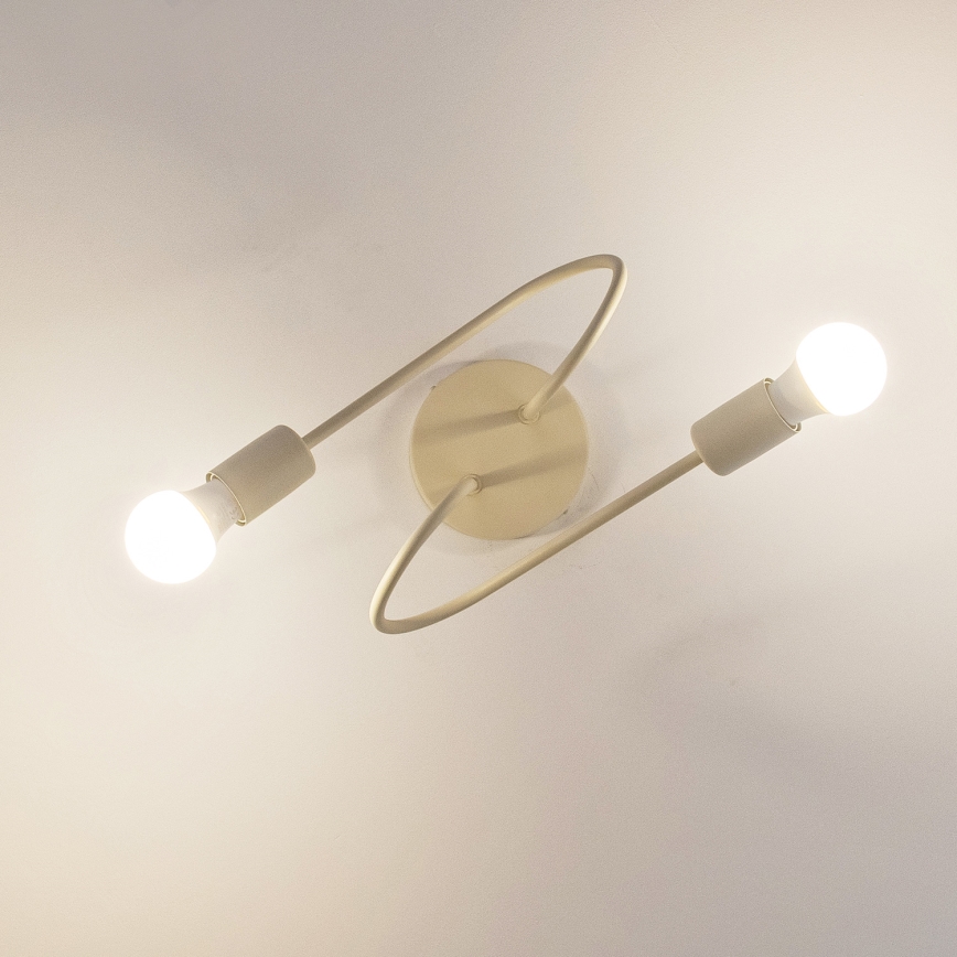 Flush-mount chandelier OXFORD 2xE27/15W/230V cream