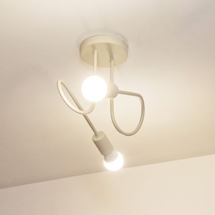 Flush-mount chandelier OXFORD 2xE27/15W/230V cream