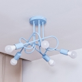 Flush-mount chandelier OXFORD 5xE27/15W/230V blue