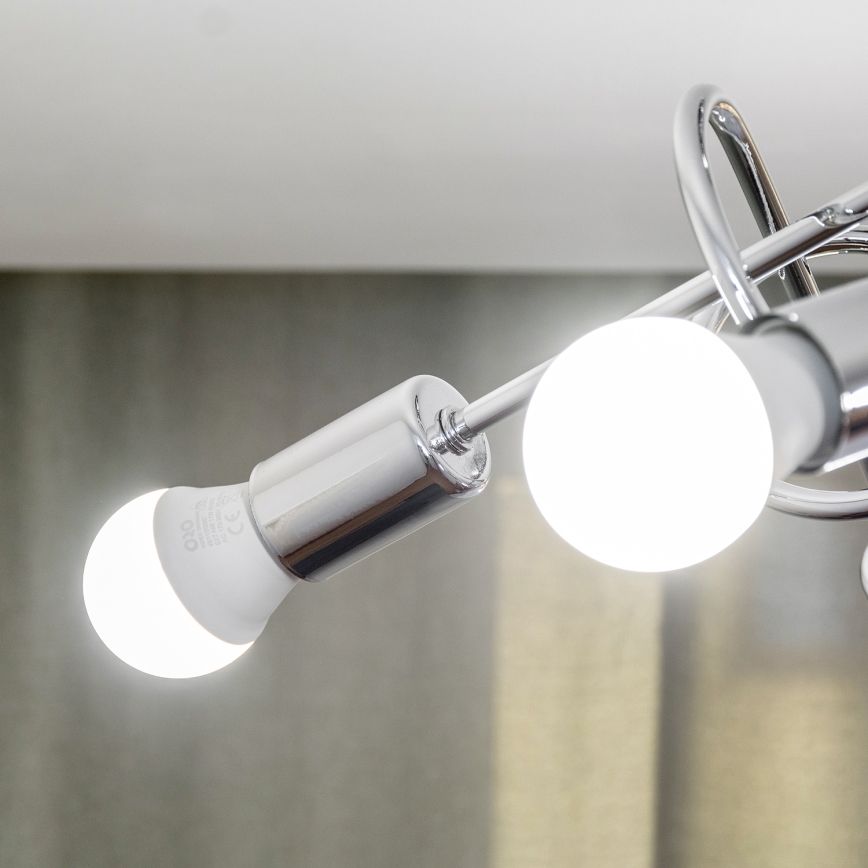 Flush-mount chandelier OXFORD 5xE27/15W/230V, polished chrome