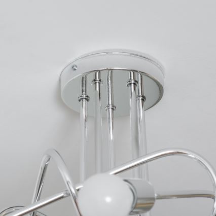 Flush-mount chandelier OXFORD 5xE27/15W/230V, polished chrome