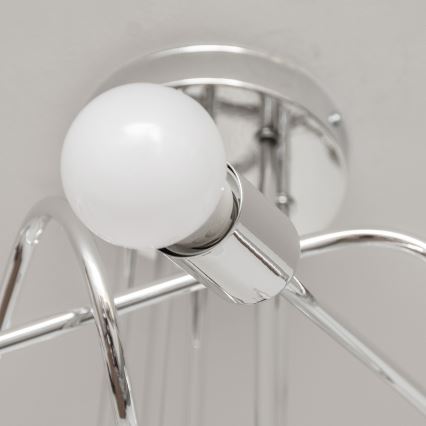 Flush-mount chandelier OXFORD 5xE27/15W/230V, polished chrome
