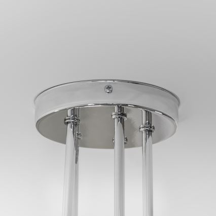 Flush-mount chandelier OXFORD 5xE27/15W/230V, polished chrome