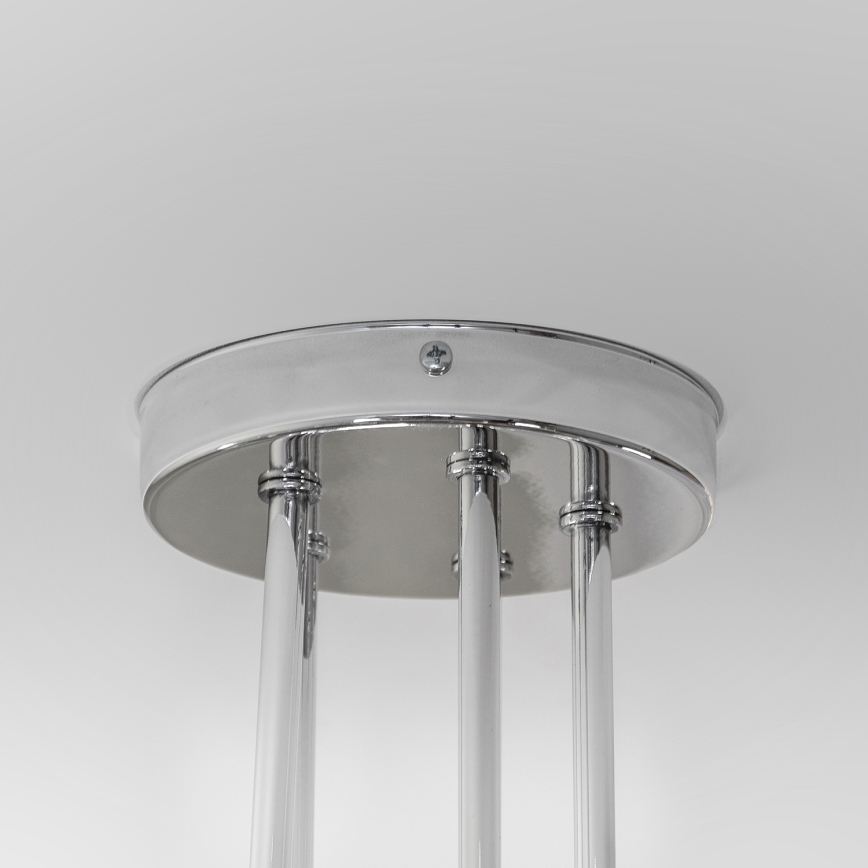 Flush-mount chandelier OXFORD 5xE27/15W/230V, polished chrome