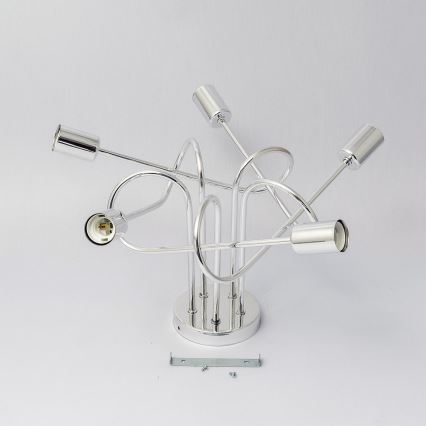 Flush-mount chandelier OXFORD 5xE27/15W/230V, polished chrome