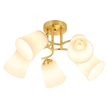 Flush-mount chandelier PAFOS 5xE27/15W/230V gold