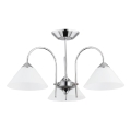 Flush-mount chandelier TAPER 3xE27/15W/230V glossy chrome