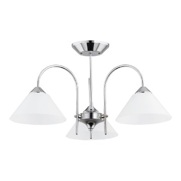Flush-mount chandelier TAPER 3xE27/15W/230V glossy chrome