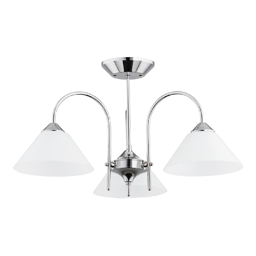 Flush-mount chandelier TAPER 3xE27/15W/230V glossy chrome