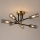 Flush-mount chandelier TESSA 6xG9/5W/230V brass/smoked black