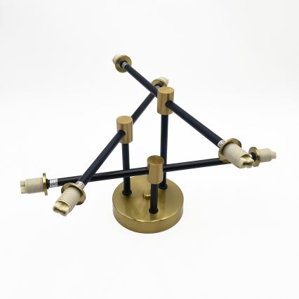 Flush-mount chandelier TESSA 6xG9/5W/230V brass/smoked black