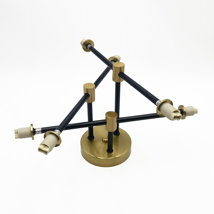 Flush-mount chandelier TESSA 6xG9/5W/230V brass/smoked black