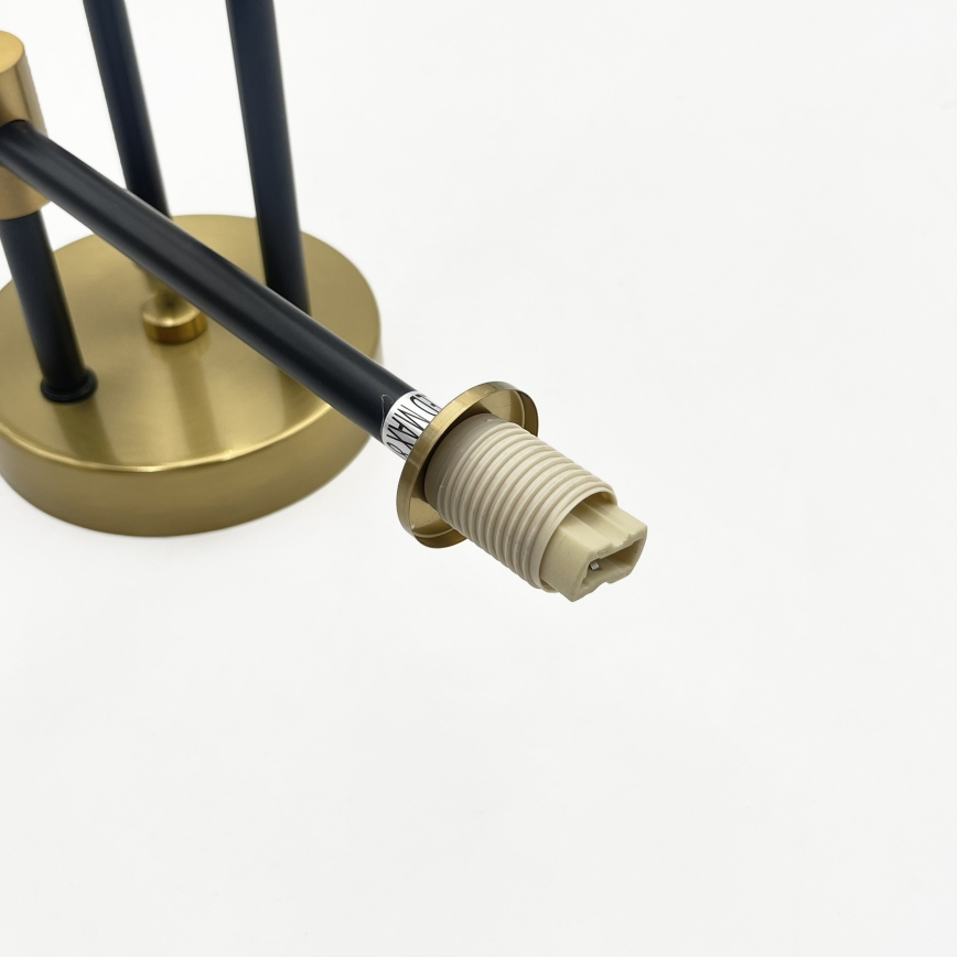 Flush-mount chandelier TESSA 6xG9/5W/230V brass/smoked black